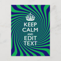 Your Keep Calm Text on a vibrant swirl graphic