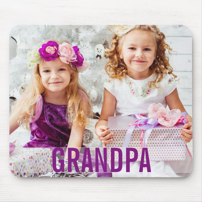 Your Kids Photo Grandpa Mousepad (Front)