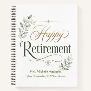 Your Leadership Will Be Missed Personalised Name Notebook