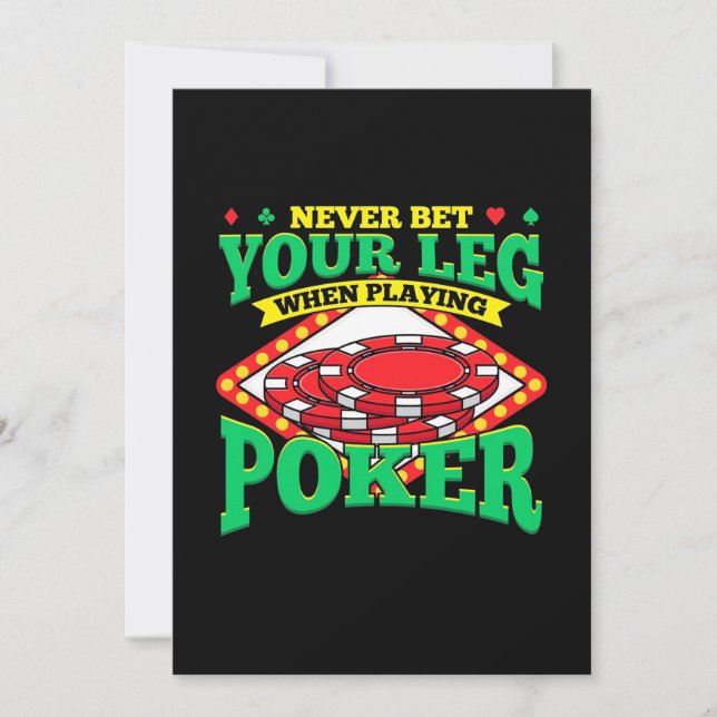 Your Leg When Playing Poker Invitation (Front)