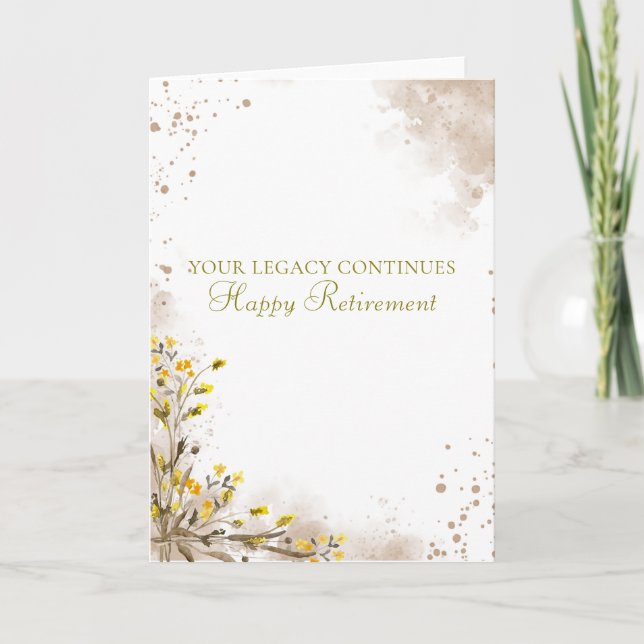 Your Legacy Continues Elegant Retirement gift Card (Front)