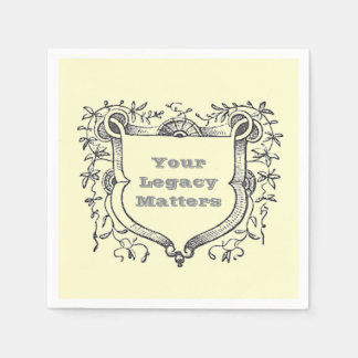 Your Legacy Matters Mediaeval Shield Retirement Napkin