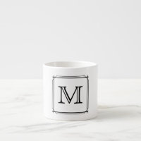 Your Letter. Black and White Monogram.