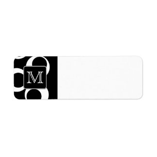 Your Letter. Black and White Monogram. Fun Pattern