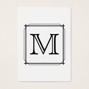 Your Letter. Custom Monogram. Black and White