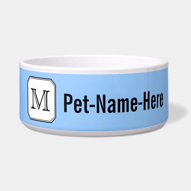 Your Letter. Custom Monogram. Blue Black White. (Front)