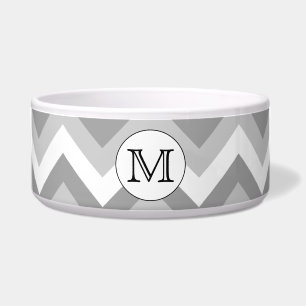 Your Letter. Grey Zigzag Pattern Monogram.