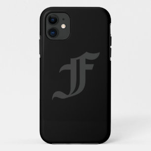 Your Letter Masculine Grey and Black Design iPhone 11 Case