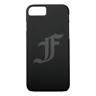 Your Letter Masculine Grey and Black Design Case-Mate iPhone Case