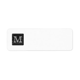 Your Letter Monogram. Picture of Black Wood.