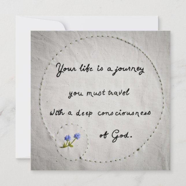 Your Life is a Journey Card (Front)