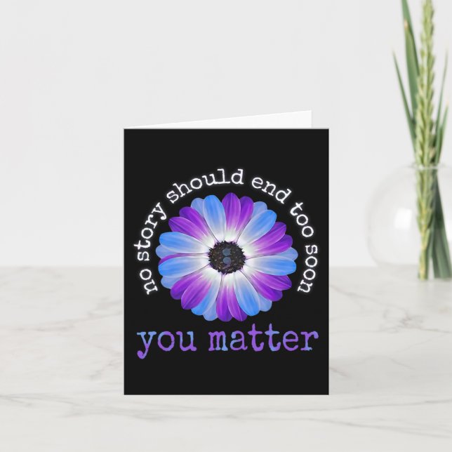 Your Life Problems Suicide Prevention Awareness Da Card (Front)