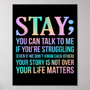 Your Life S Happy Suicide Awareness Support Graphi Poster