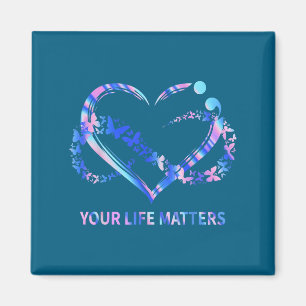 Your Life S Suicide Awareness Butterflies Heart  Magnet