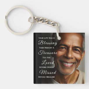Your Life was a Blessing Photo Memorial Key Ring