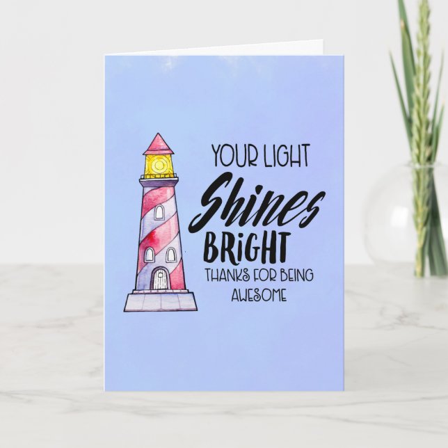 Your Light Shines Bright Lighthouse Thank You (Front)