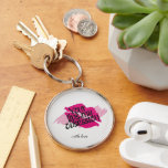 Your Lips, My Obsession– Romantic Pink Gift Key Ring<br><div class="desc">A passionate and bold design with the intense words "Your lips,  my obsession" in edgy brush script on a vibrant pink splash background. Perfect for expressing deep desire and attraction. Ideal for Valentine's Day,  anniversaries,  or as a spicy gift for your special someone</div>