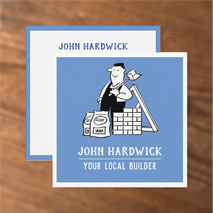 Your Local Builder with Building Materials Square Business Card
