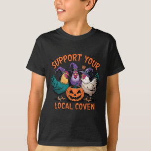 Your Local Coven Funny Halloween Witch Chicken T-Shirt