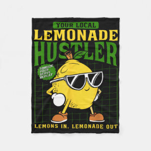 Your Local Lemonade Hustler Funny Lemon Stand Boss Fleece Blanket