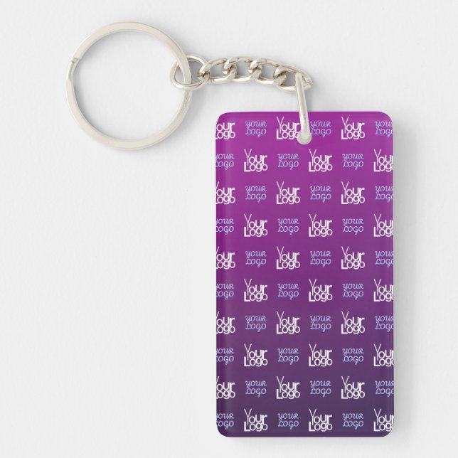 Your Logo | 2 Uploaded Images or Business Logos  Key Ring (Front)