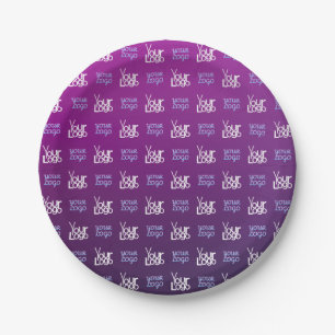 Your Logo   2 Uploaded Images or Business Logos  Paper Plate