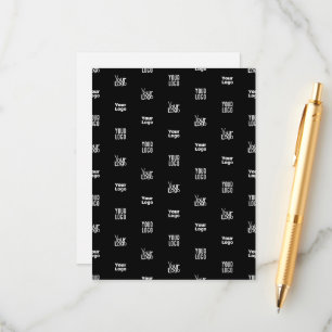 Your Logo 3 Logo Pattern Design Editable Black Enclosure Card