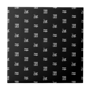 Your Logo 3 Logo Pattern Design Editable Black Tile