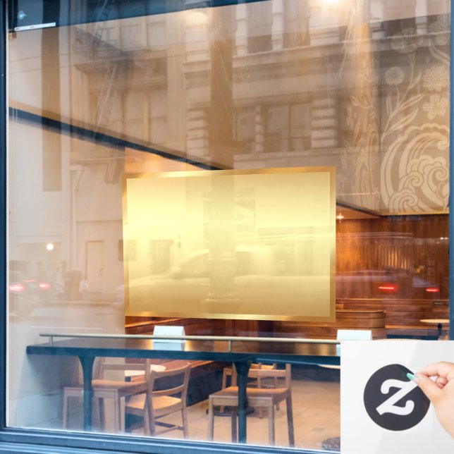 Your Logo Add QR Code Text Blank Background Large (Cafe Window)