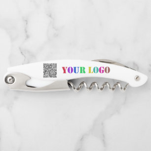 Your Logo and QR Code Branded Waiter's Corkscrew