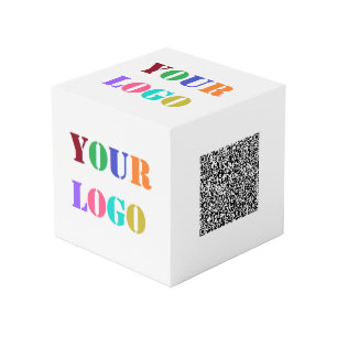 Your Logo and QR Code Business Promotional Cube