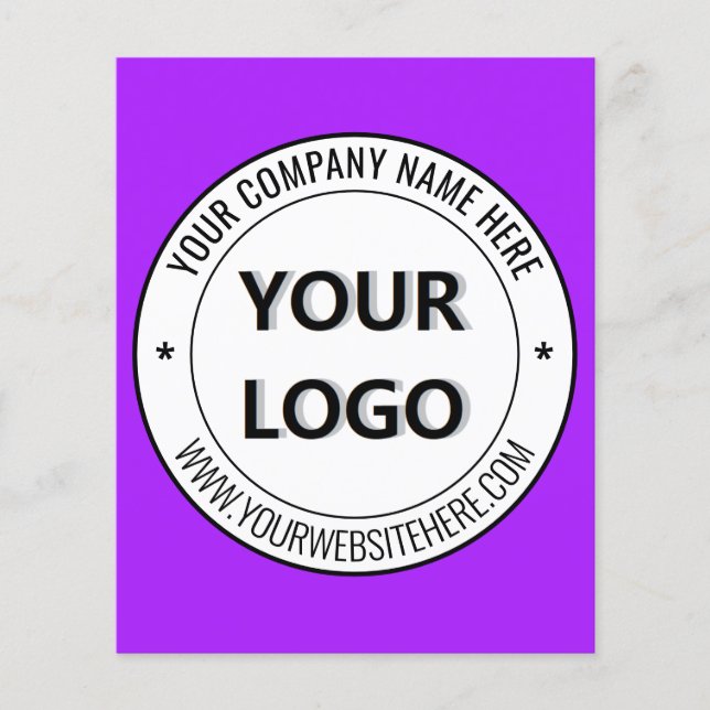 Your Logo and QR Code Promotional Business Flyers (Front)