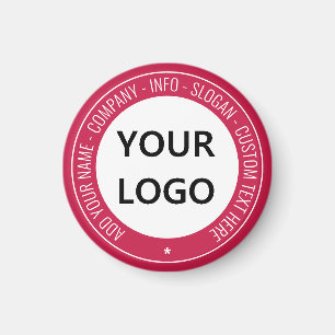 Your Logo and Text Promotional Magnet Exampe