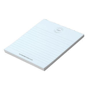 Your Logo and website lined Business promo Blue  Notepad