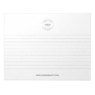 Your Logo and website lined Business promo Custom Notepad