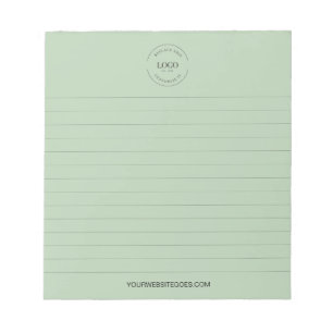 Your Logo and website lined Business promo green  Notepad