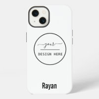 Your Logo/Art /Photo, Name, White iPhone Case