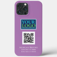 Your Logo/Art/Photo, QR Code, Name/Info Lavender