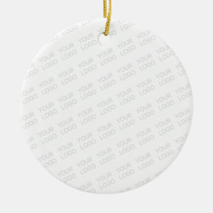Your Logo Automatically Lightened & Repeating Ceramic Tree Decoration