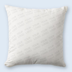 Your Logo Automatically Lightened & Repeating Cushion