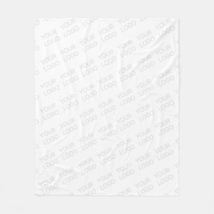 Your Logo Automatically Lightened & Repeating Fleece Blanket