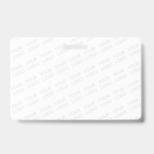 Your Logo Automatically Lightened & Repeating ID Badge