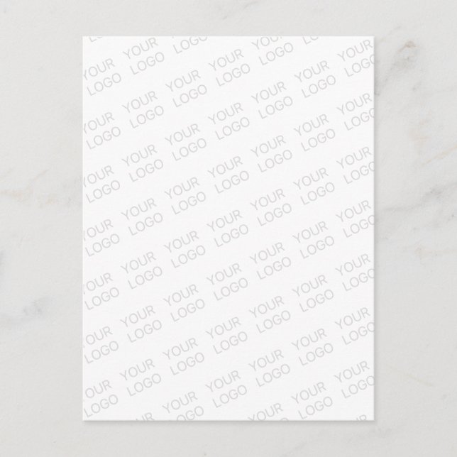 Your Logo Automatically Lightened & Repeating Postcard (Front)