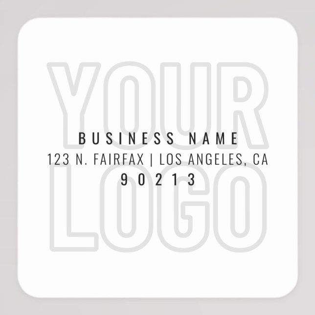 Your Logo Automatically Lighter For Background  Square Sticker (Creator Uploaded)