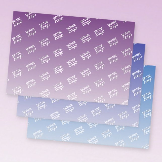Your Logo Automatically Tiled | Editable Colours Wrapping Paper Sheet (Creator Uploaded)