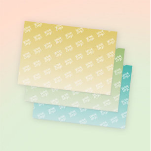 Your Logo Automatically Tiled   Editable Colours Wrapping Paper Sheet