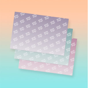Your Logo Automatically Tiled Editable Colours Wrapping Paper Sheet