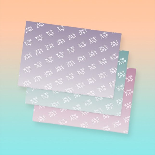 Your Logo Automatically Tiled | Editable Colours Wrapping Paper Sheet (Creator Uploaded)