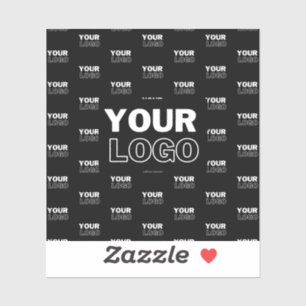 Your Logo & Background Repeating Logo   Black