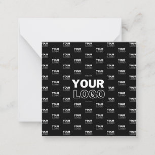 Your Logo & Background Repeating Logo   Black Card